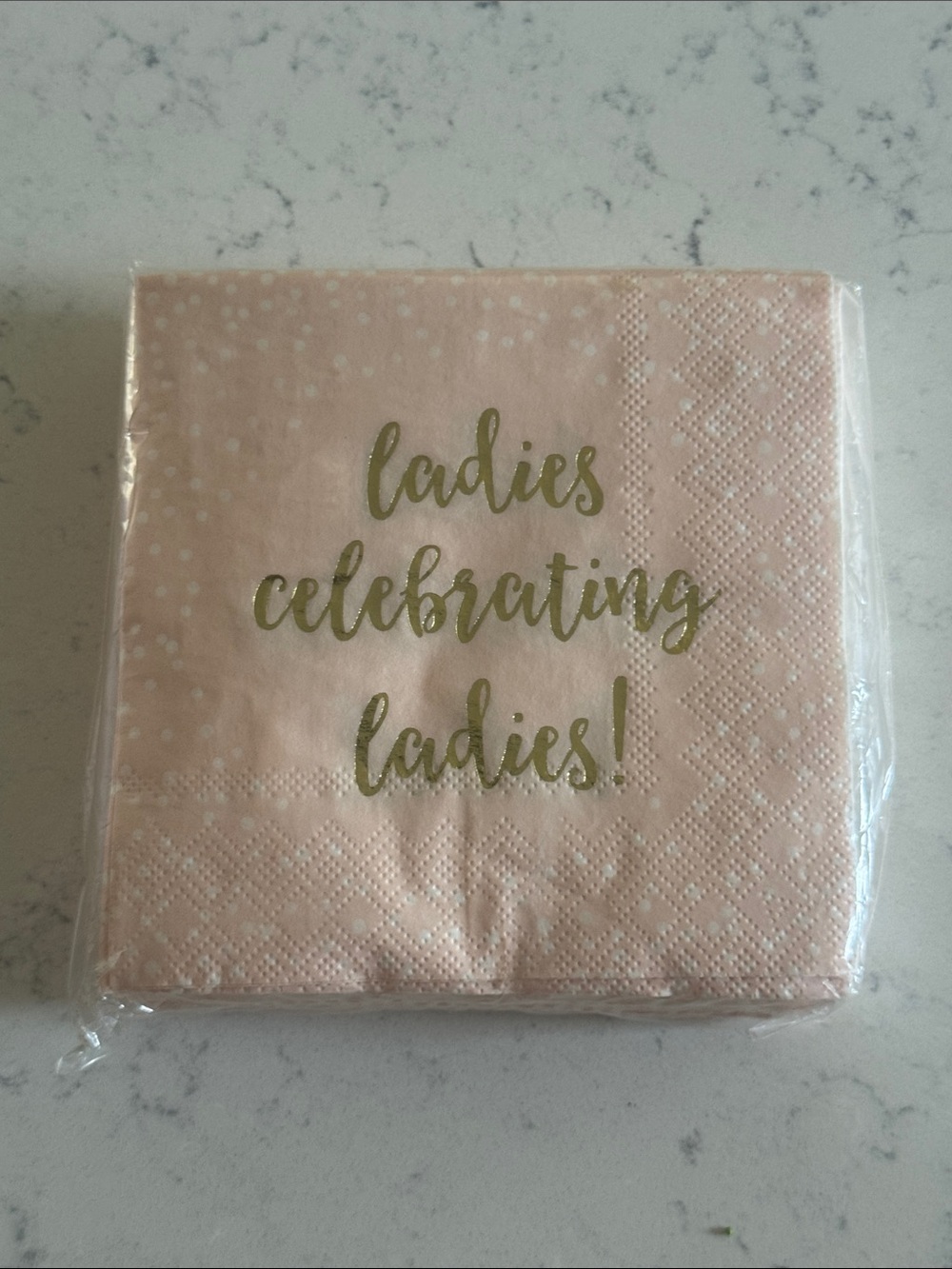 Galentine’s Day “Ladies Celebrating Ladies” Blush Pink Cocktail Napkins - 40 ct